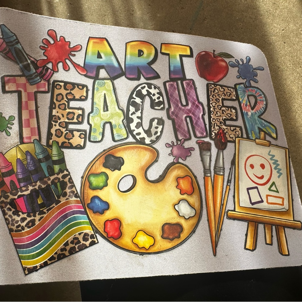 Colorful Art Teacher Mouse Pad
